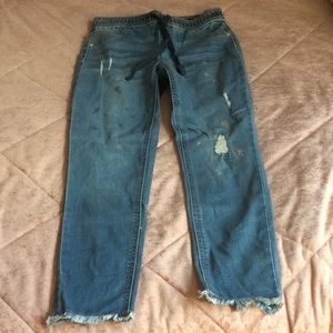 Justice Size 12 distressed glitter jegging